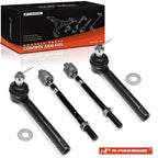 Set of 4 Front Inner & Outer Tie Rod Ends for Nissan Murano (2003–2004)