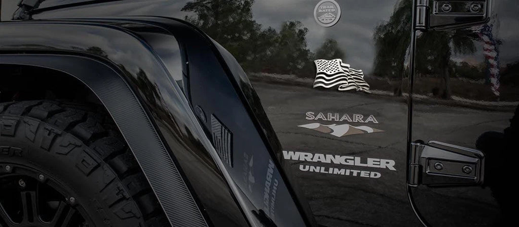 Brushed Stainless Steel 1pc Decal for Jeep Wrangler JL (2018–2024)