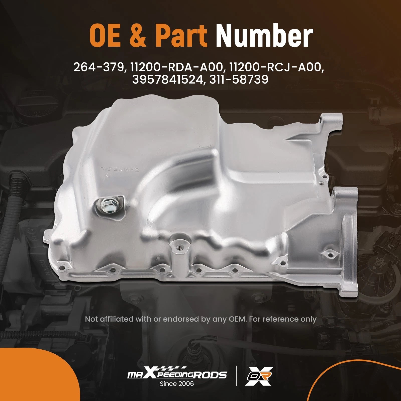 Engine Oil Pan for Honda Accord 3.0L, Acura TL 3.2L (1998–2002)