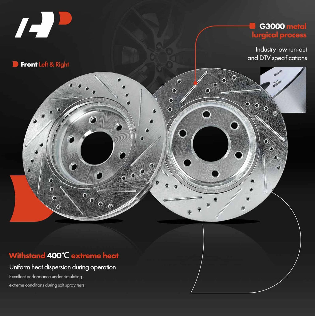 Front Drilled Brake Rotors for Nissan Frontier, Suzuki Equator (2005–2019)