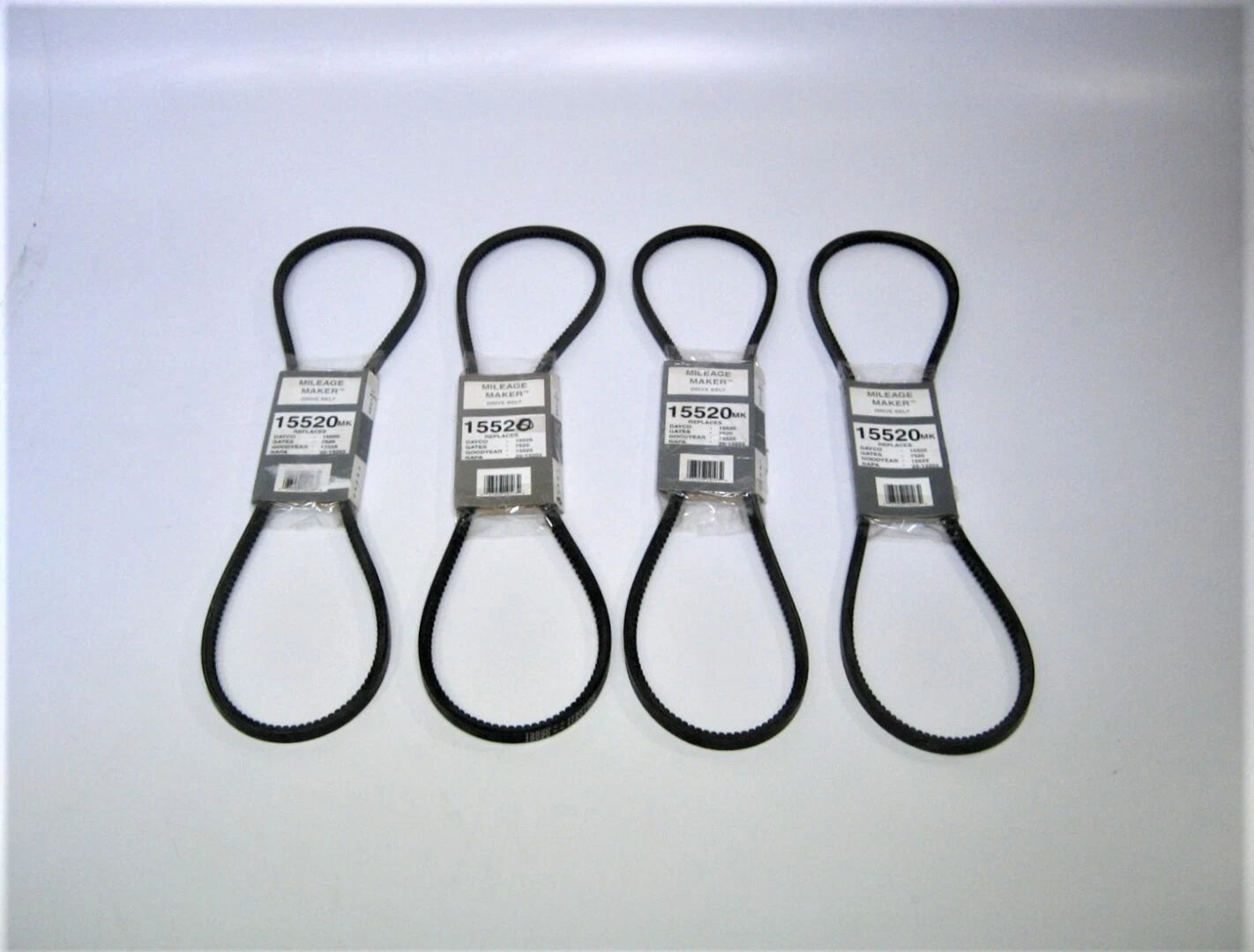 Set of 4 Engine Motor Accessory Drive Belts for Mileage Maker 15520MK (11AV1320)