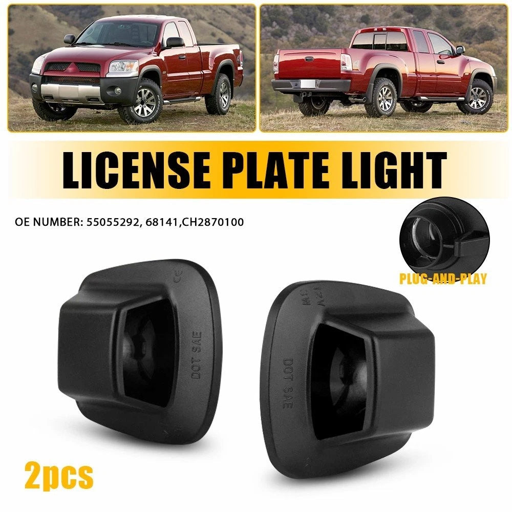 2X License Plate Light Housing Cover for Dodge Dakota (1997–2010) EXV
