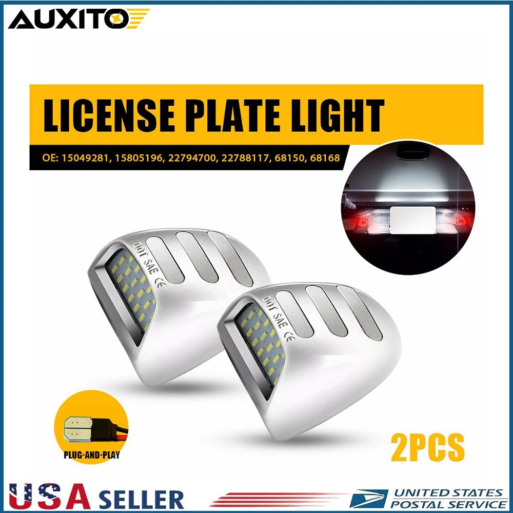 Chrome LED License Plate Light Housing for Chevy Silverado Avalanche (1999–2013)