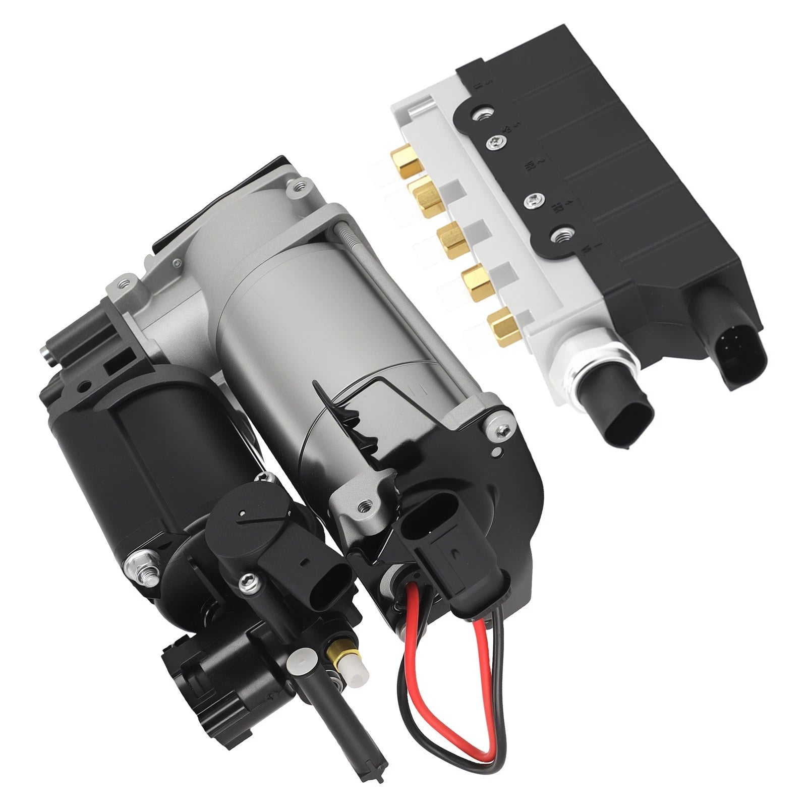 Air Suspension Compressor + Valve Block Bracket for Mercedes W220 (1999–2006)