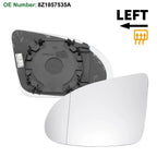 Heated Aspherical Left Side Mirror Glass for Audi A2 (2000–2005)