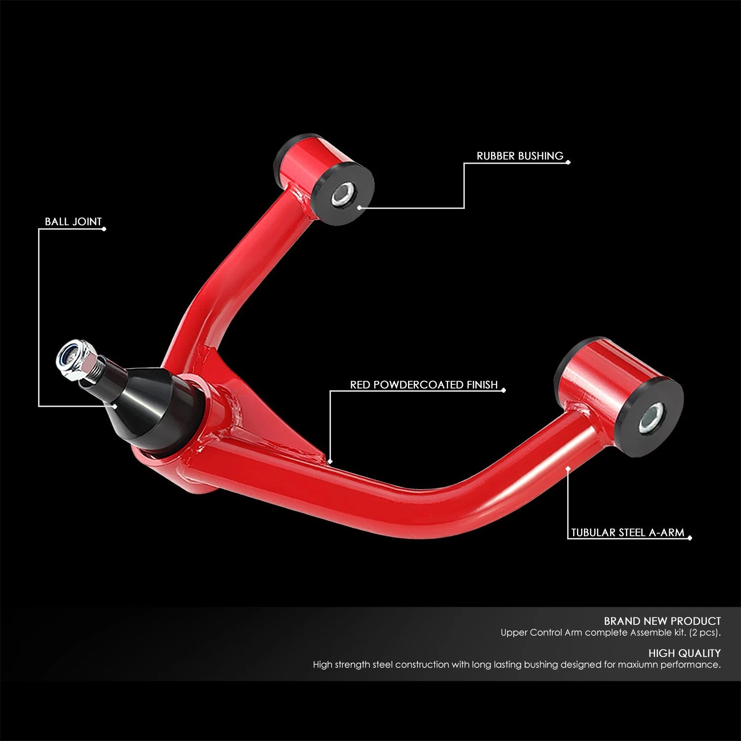 Set of 2 Front Upper Control Arms for GMC Sierra Silverado 2500HD 3500HD (2011–2019)