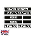 Decal Set for David Brown 1210 Tractors (1970–1980)
