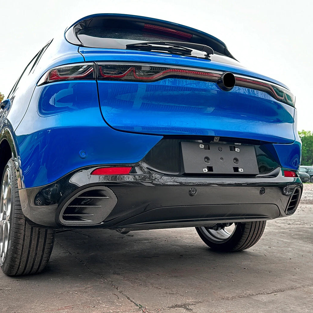 2X Carbon Look Rear Bumper Side Vent Cover Trim for Alfa Romeo Tonale (2023–2026)