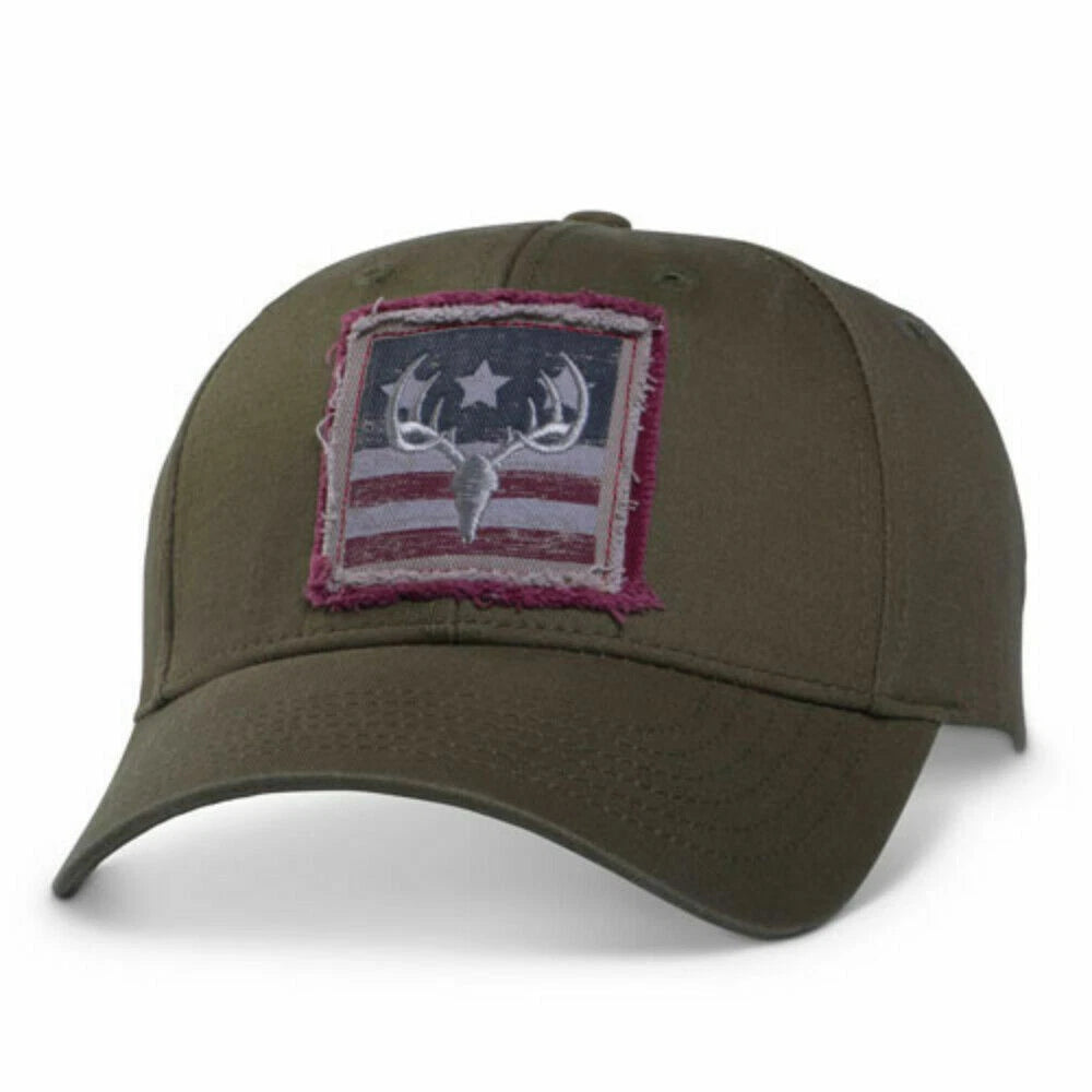 Deer Antler Flag Patch Cap for Peterbilt Motors Trucks (USA)