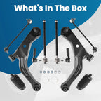 10pcs Front Lower Control Arms Kit Sway Bar Tie Rods for Ford Escape (2005–2009)
