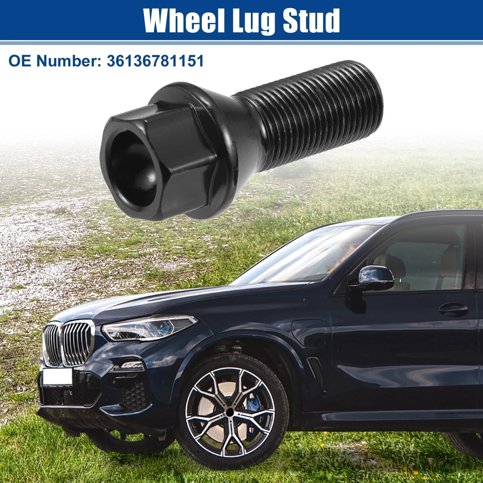 20 Pcs M14x1.25 Vehicle Wheel Lug Bolt Nut for BMW E46 325 E90
