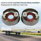 Set of 2 Electric Trailer Backing Plates for Dexter 8K Axle (Fits 8000)