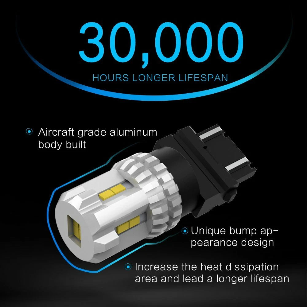 2X 6000K White LED Tail Brake Stop Backup Light Bulbs for Ford (YYYY–YYYY)