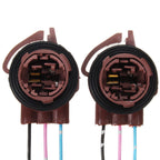 Brake Turn Signal Light Bulb Socket Harness Wire Connector for 2x 3157 4157 (2008-2019)