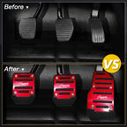 3Pcs Aluminum Non-slip Gas Brake Pedal Pad Cover Set for Universal Manual Car