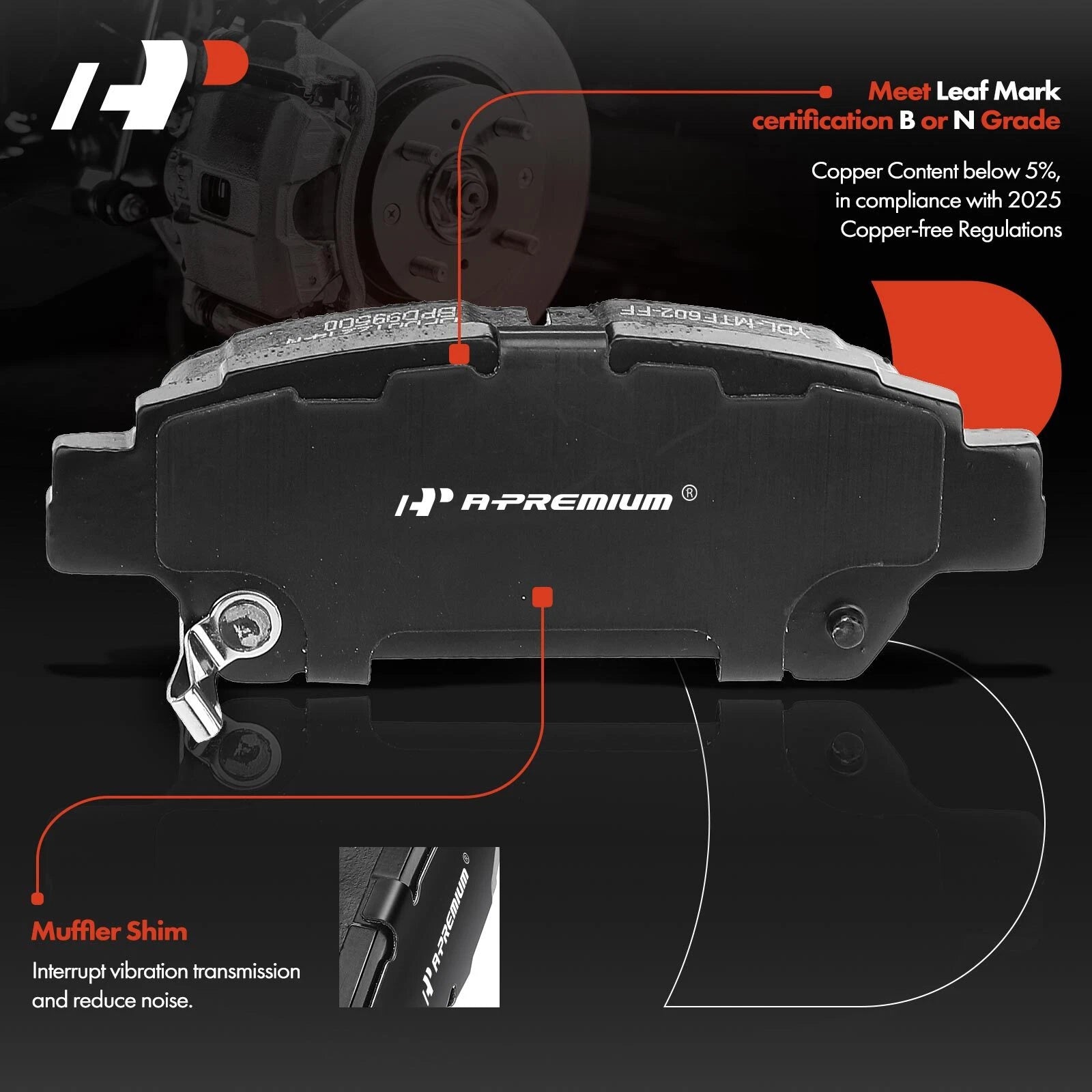 Ceramic Brake Pads and Rear Disc Rotors for Toyota Sienna (2004–2010)