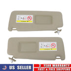 Set of 2 Beige Side Sun Visors w/ Mirror for Lexus GX460 (2010–2023)