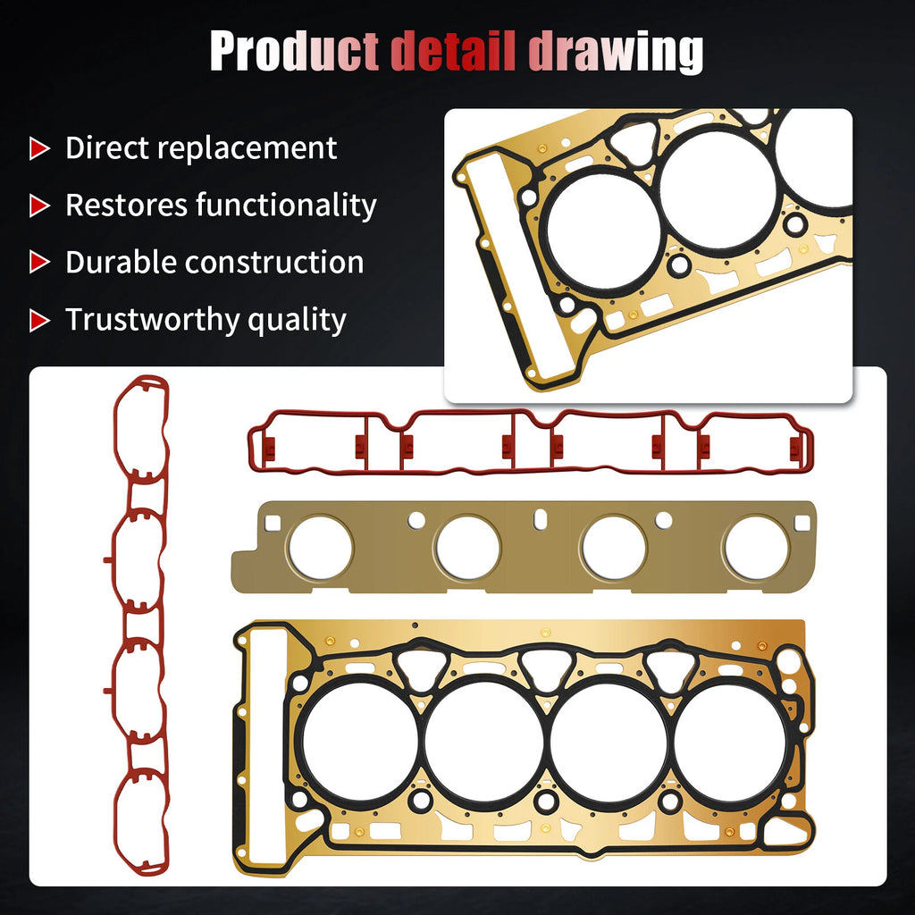 Head Gasket Set for Audi A3 A4 TT Quattro Volkswagen Tiguan Passat (2008–2013)