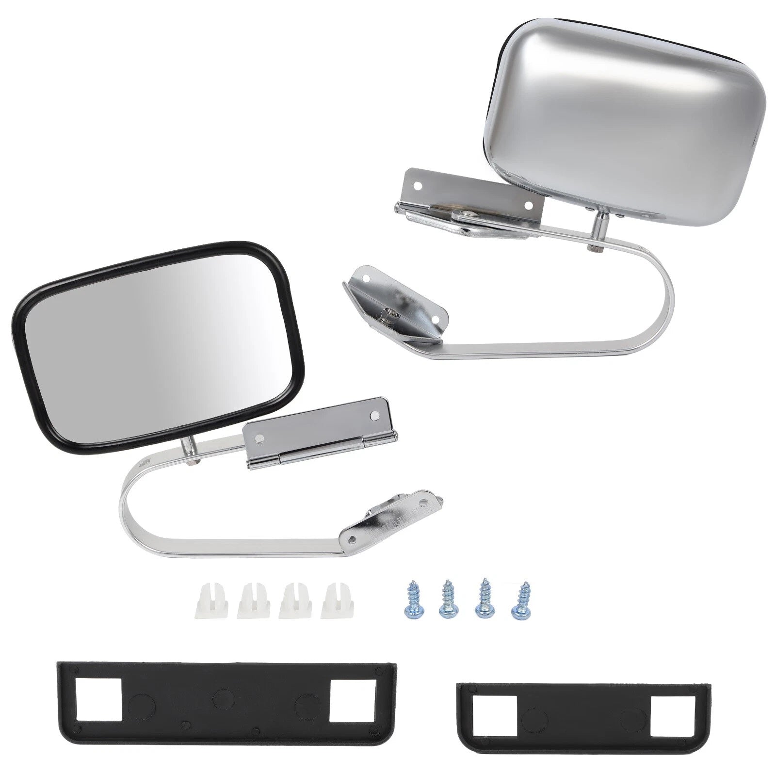 Set of 2 Manual Side View Mirrors for Ford F150-F350 (80–96)