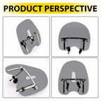 Universal Motorcycle Headlight Windshield for 7/8" 1" 1-1/4" Handlebar