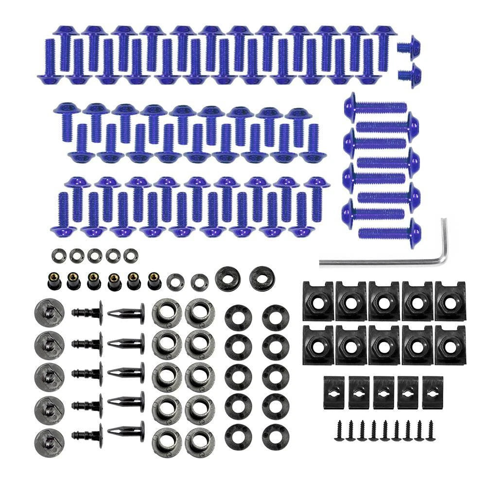 Set of 10 Universal Fairing Bolts Bodywork Screws Clips