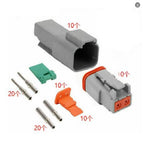 2X Deutsch DT 2 Way Pin Male Female Connector Plug Waterproof for 10