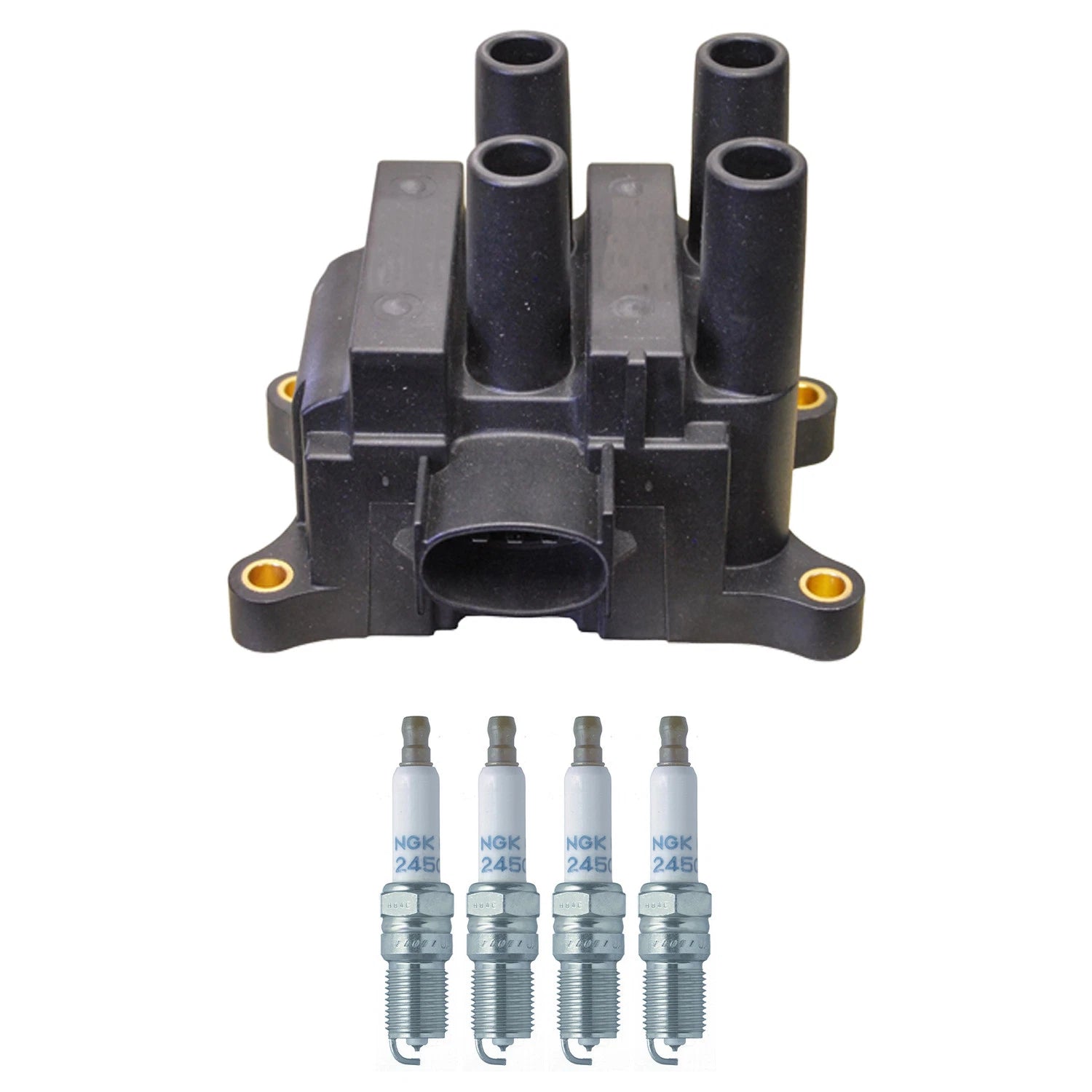 Set of 4 Denso Ignition Coils & NGK Platinum Spark Plugs for Mazda 6 Ranger (2003–2008)