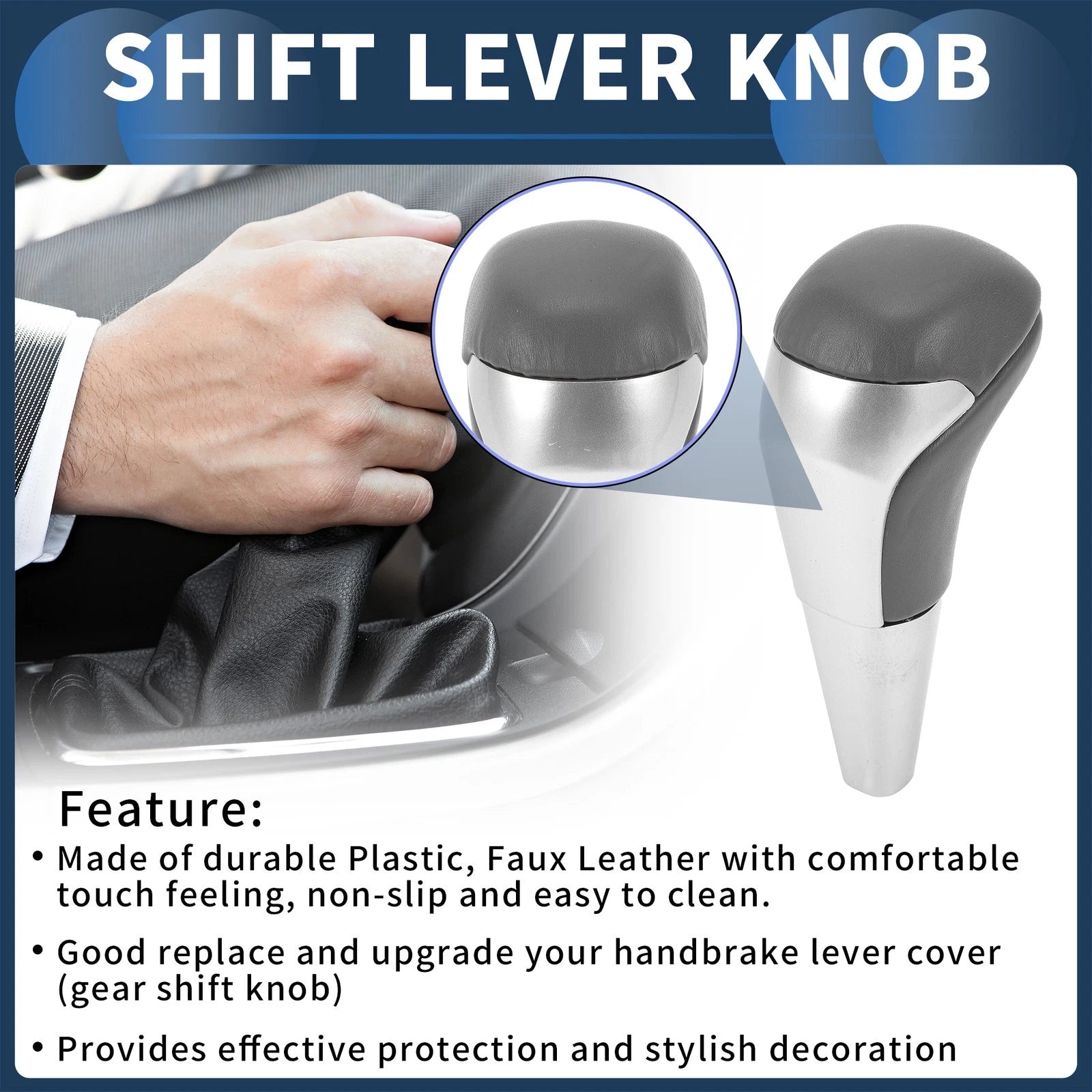 Automatic Gear Shift Knob for Toyota Land Cruiser (2003–2021) Plastic Faux Leather