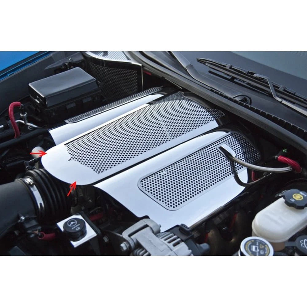 Perforated Plenum Cover with Blue LED for 2006-2012 Chevy Corvette Z06
