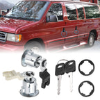 Door Lock Cylinder with Keys Set Replacement No.XL2Z7821990AC for Ford E150 (2004–2014)