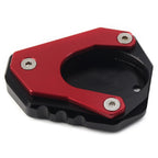 CNC Red Foot Stand Side Extension Plate for Kawasaki Ninja 400 (2018–2023)