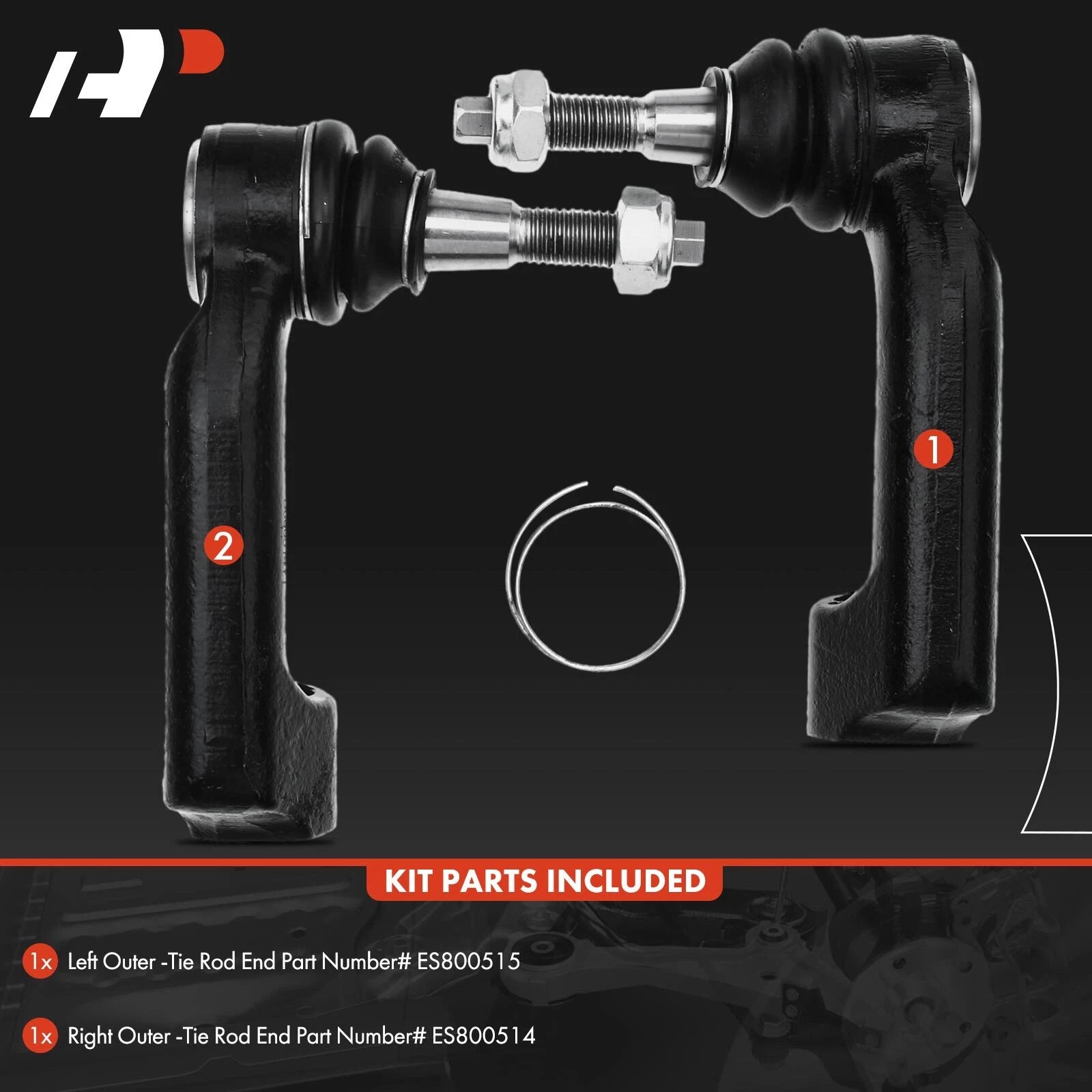 2X Outer Side Tie Rod End for Ford F-150, Expedition (2009-2020)