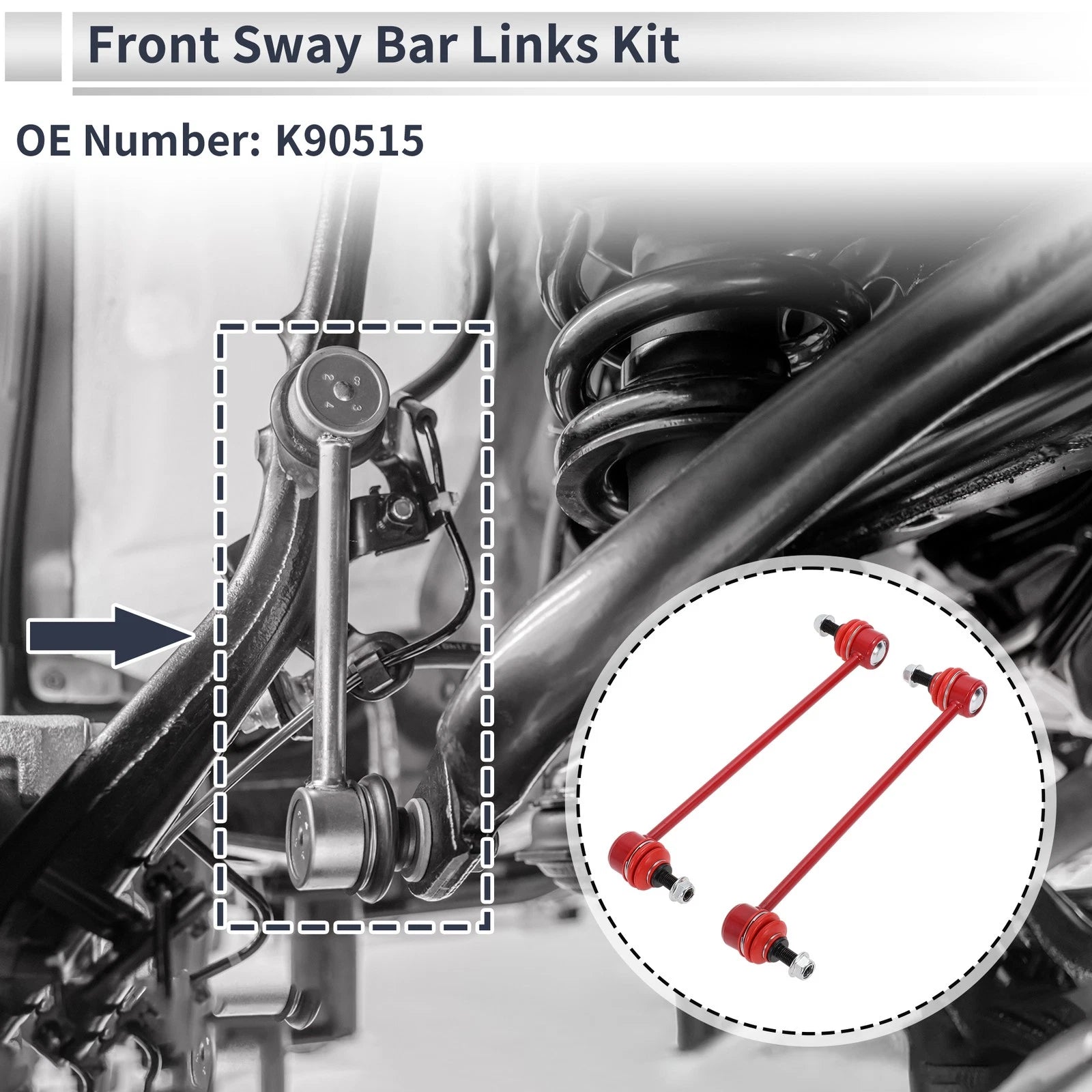 Set of 2 Front Stabilizer Bar Links for BMW M3 (2001–2006) No.K90515