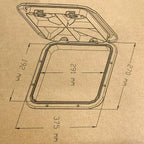 Access Hatch & Lid for Marine Boat (10-5/8" x 14-3/4") Black