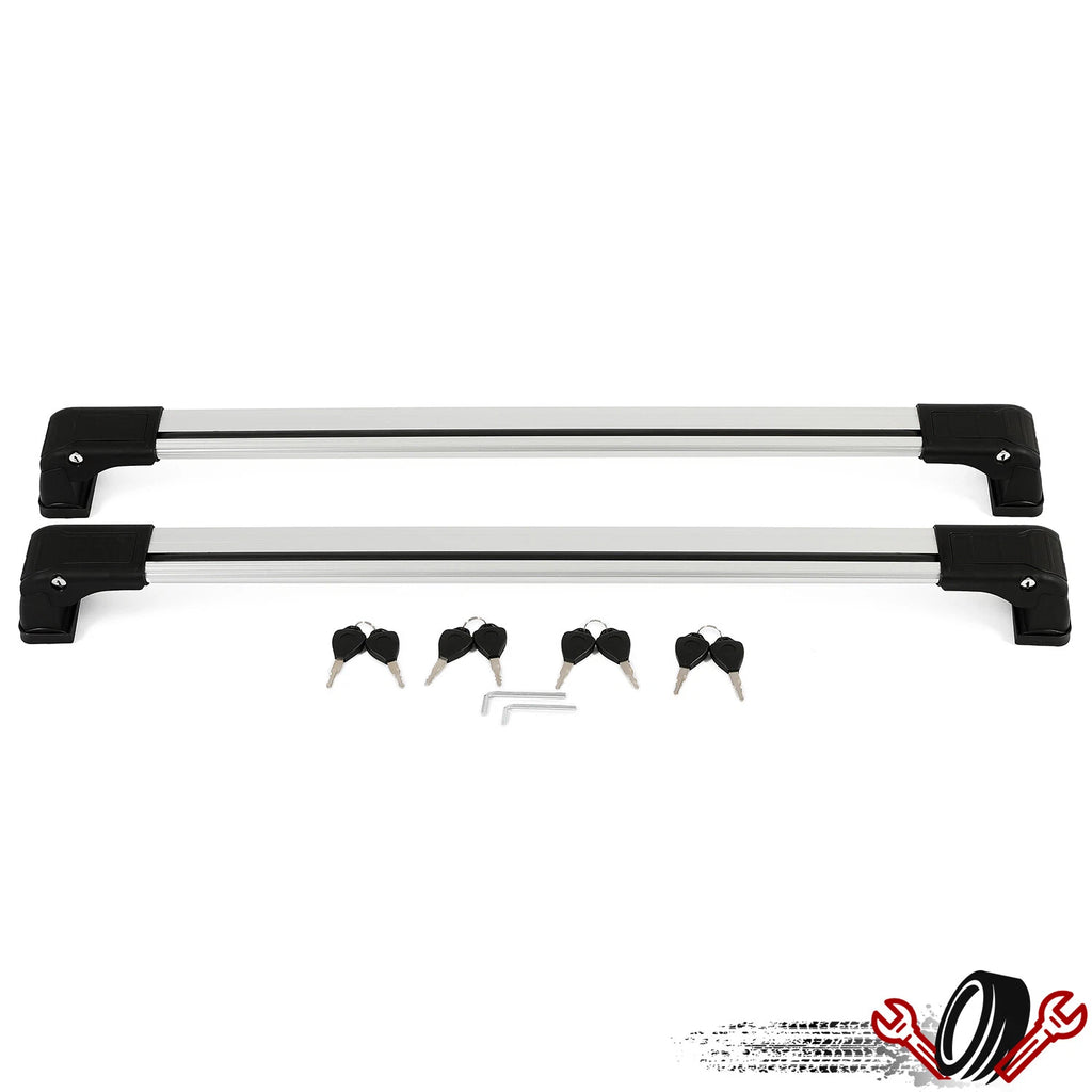 Set of 2 Silver Roof Rack Cross Bars for Mitsubishi Outlander Sport (2010–2024)