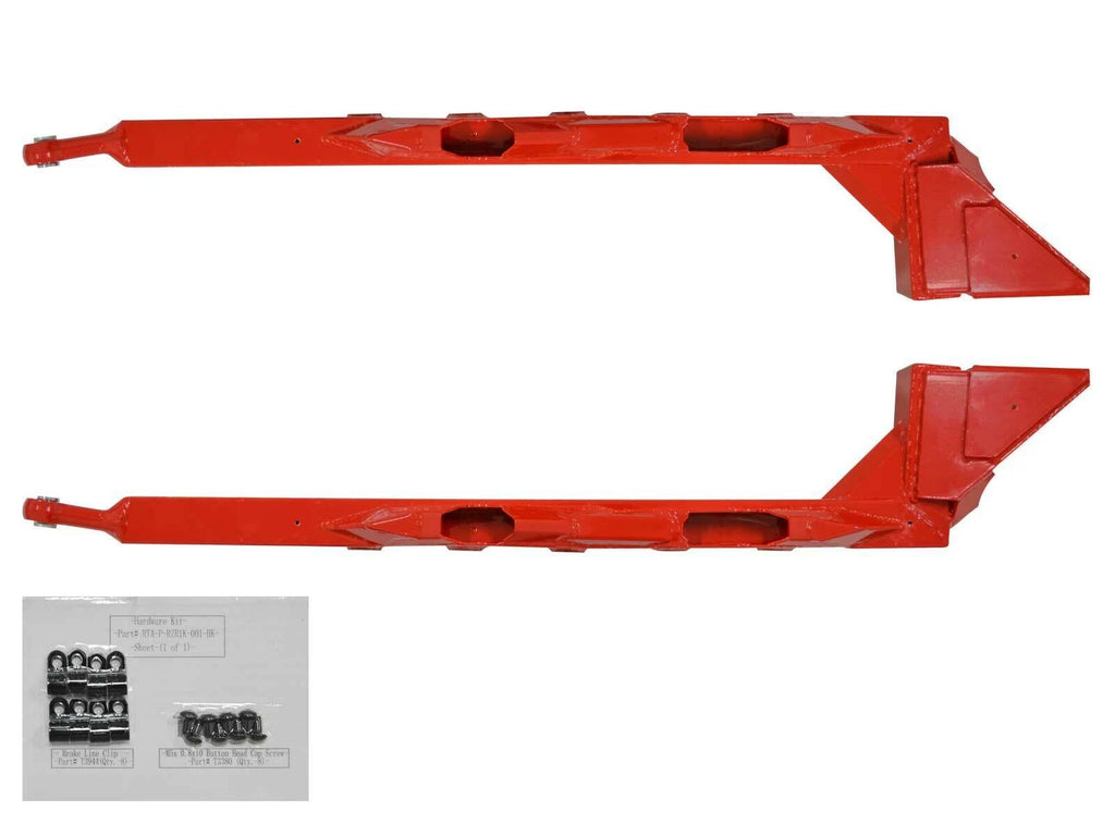 SuperATV Rear Trailing Arms for Polaris RZR RS1 (2018–2021) - Red