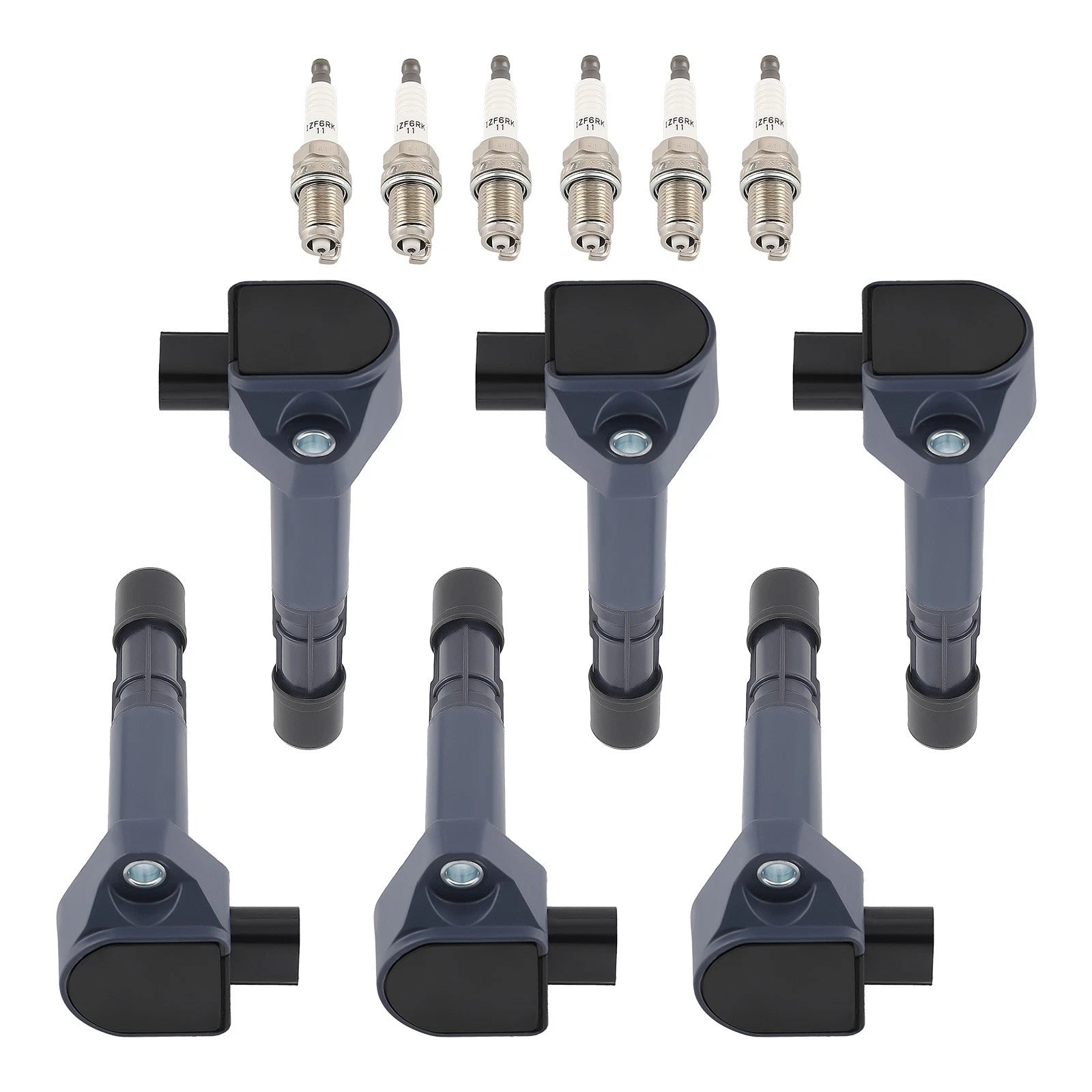 Pack of 6 Ignition Coils + Spark Plugs for Acura MDX (2003–2006) Saturn Vue (2006–2008) 3.5L