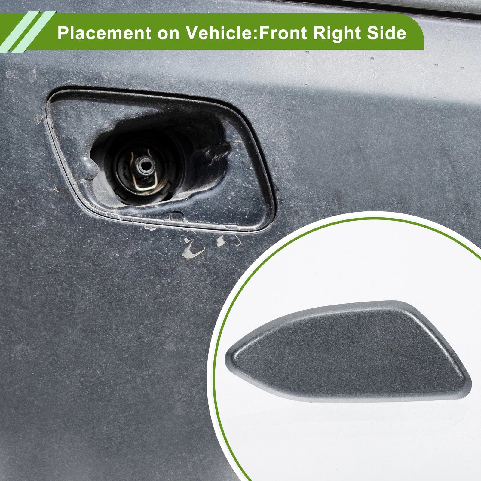 Front Right Washer Nozzle Cover Cap for Toyota RAV4 (2010–2012) 8504442150 Gray