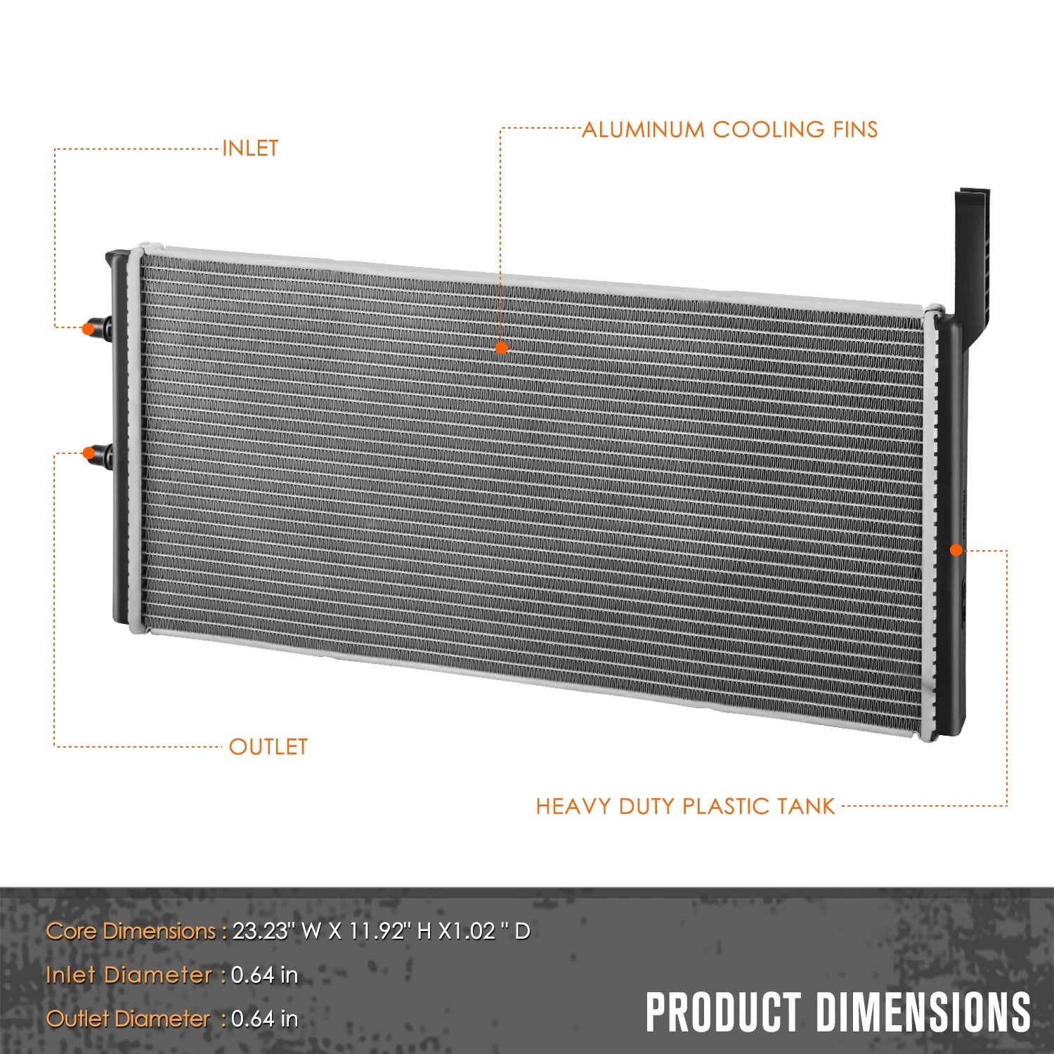 Aluminum Core Radiator DPI-13475 for BMW 550I GT 650I (2010–2019)