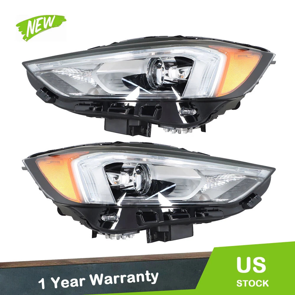 Full LED Headlight Headlamp w/DRL Set for Ford Edge (2019–2021)