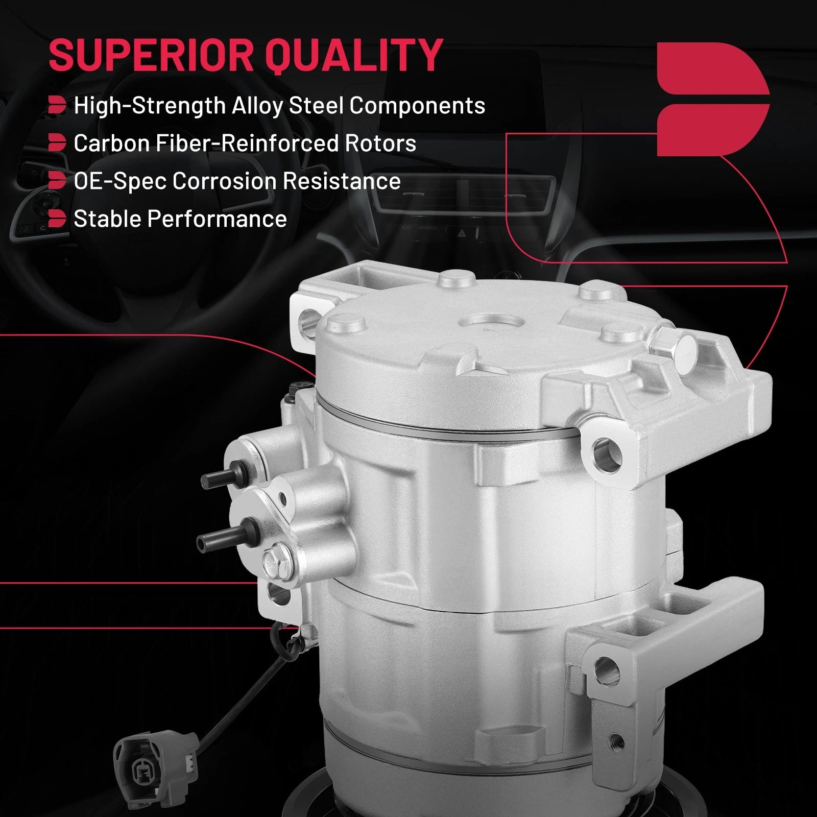 A/C Compressor for Mazda 3 2010–2013, 3 Sport 2010–2013, 5 2012–2015