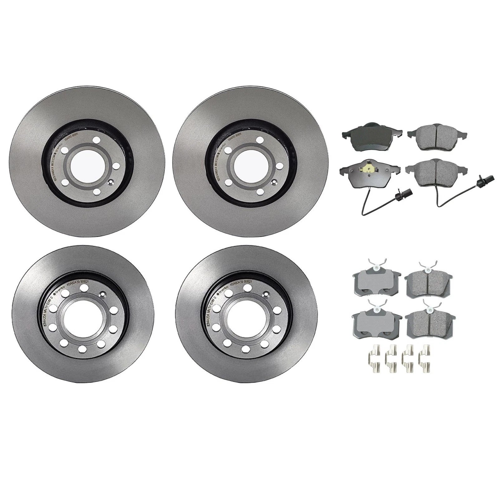 Akebono Euro Brake Kit Disc Rotors Ceramic Pads for Audi A4 Quattro (2002–2008)