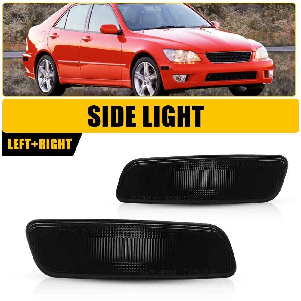 2X Smoked Lens Side Marker Light Housings for Lexus Toyota Prius Scion xA (2004–2009)