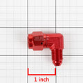 Set of 2 AN-4 90 Degree Bulkhead Flare Fittings for Automotive (Red Aluminum)