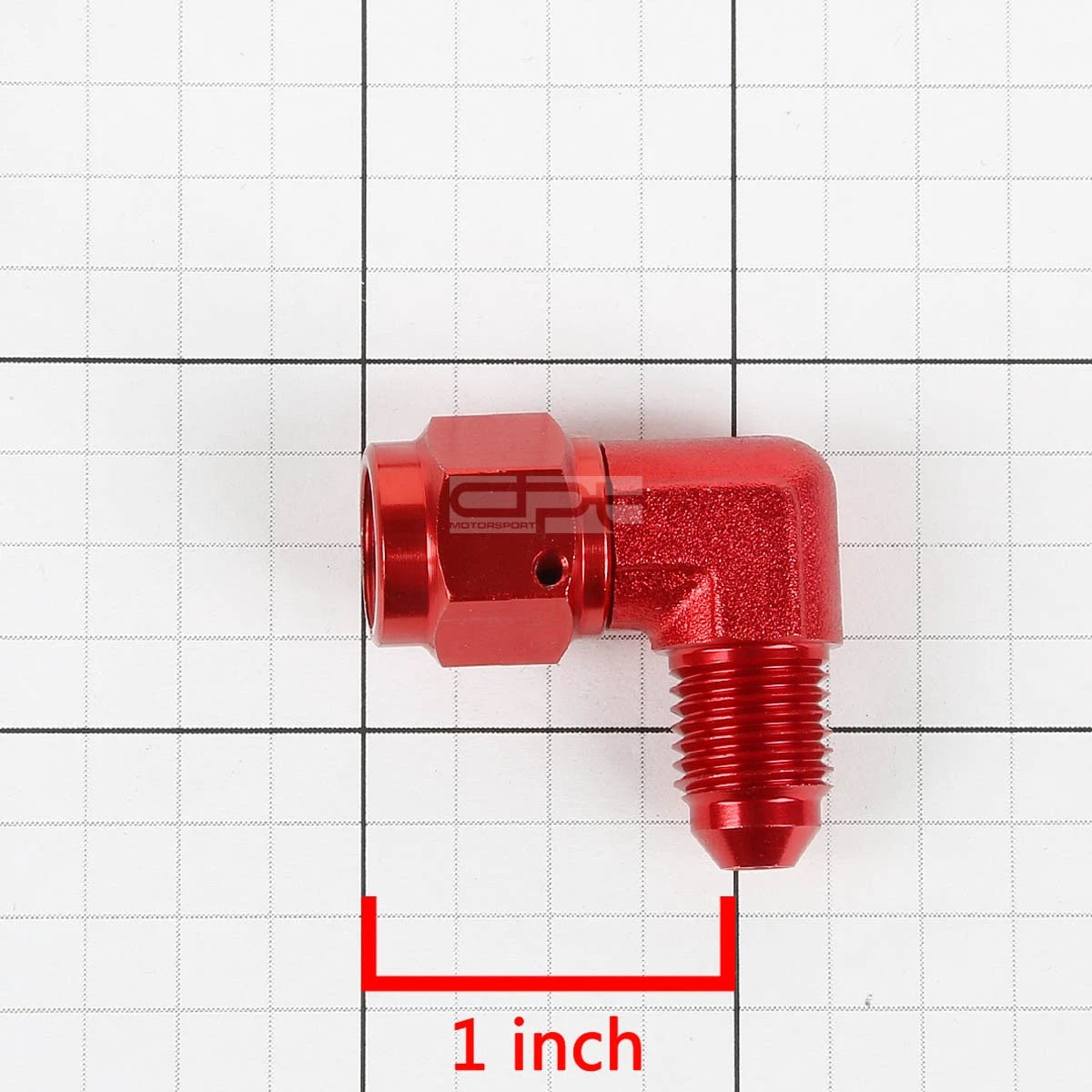 Set of 2 AN-4 90 Degree Bulkhead Flare Fittings for Automotive (Red Aluminum)