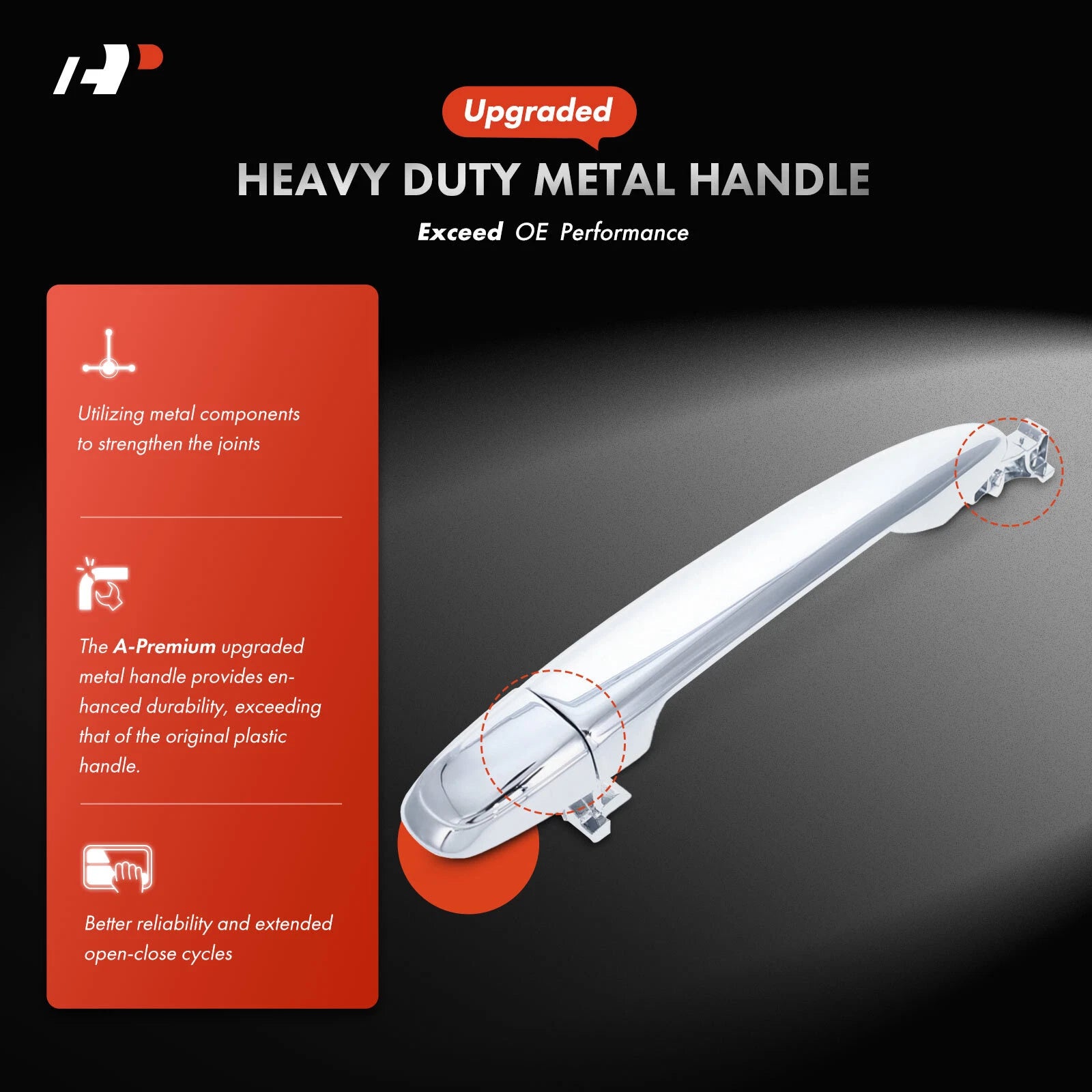 Front RH Pro Version Metal Exterior Door Handle for Toyota Camry (2007–2011)
