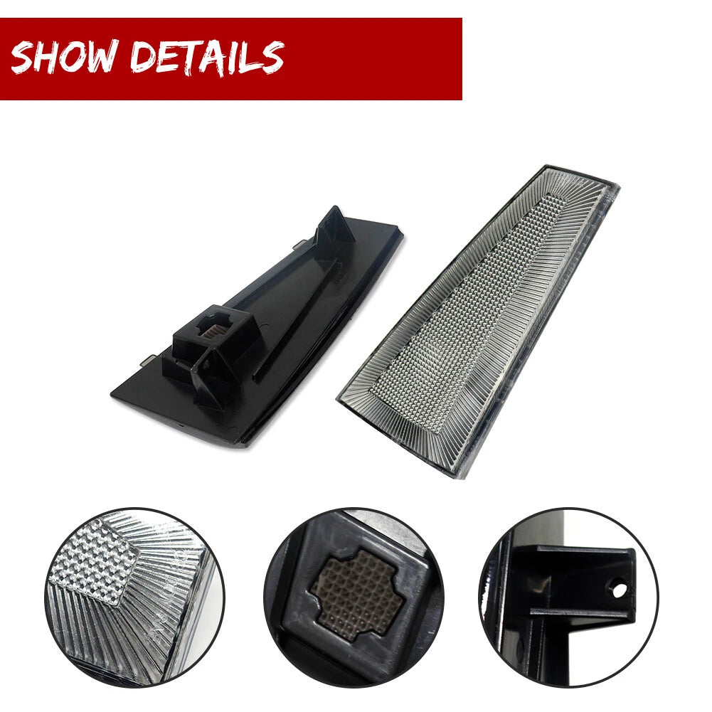 2X Clear Lens Front Side Marker Lights for Chevrolet El Camino Malibu (1980–1981)