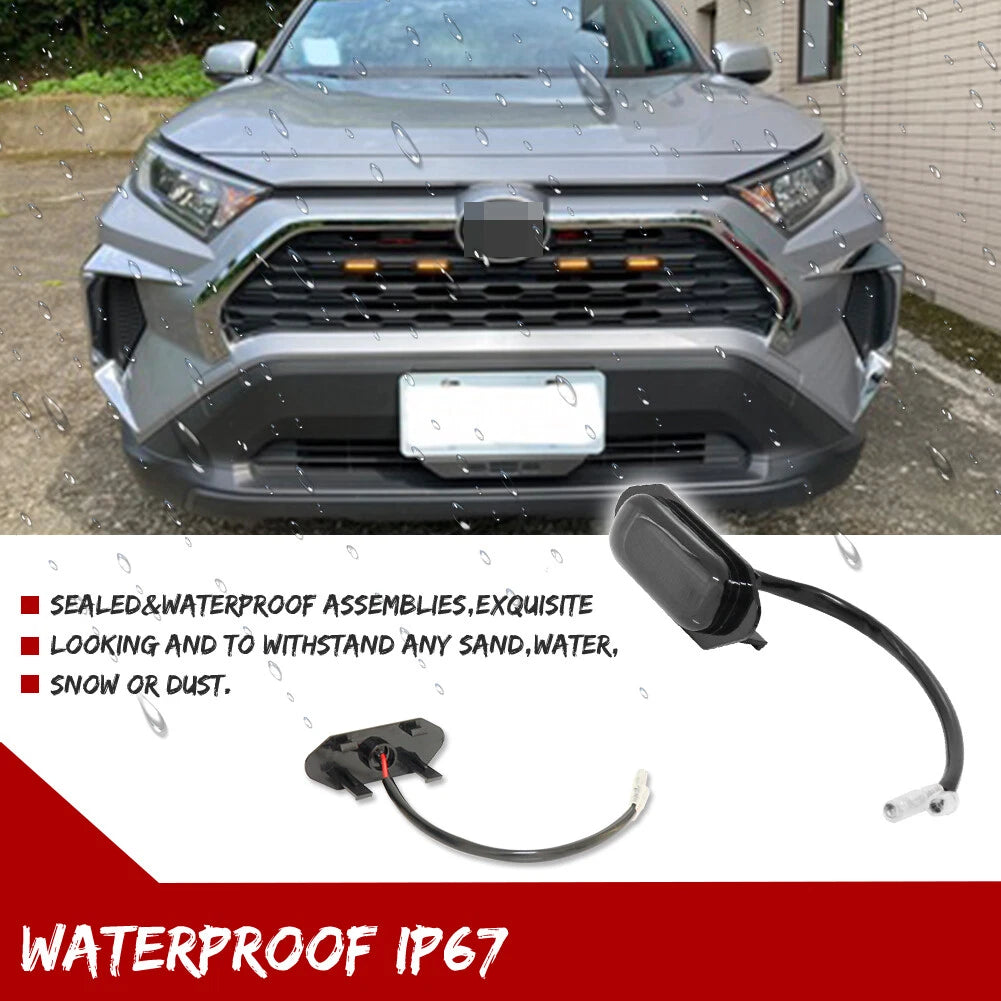 Set of 4 Raptor Style Amber LED Grill Lights for Toyota RAV4 (2019–2022)