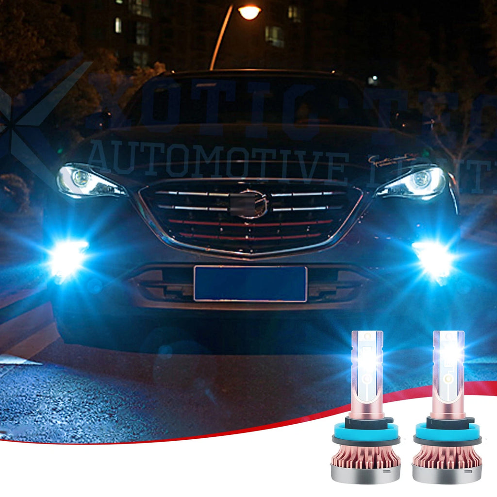 8000K Ice Blue H11/H8 LED DRL Bulbs Conversion Kit for Mazda (2010–2014)