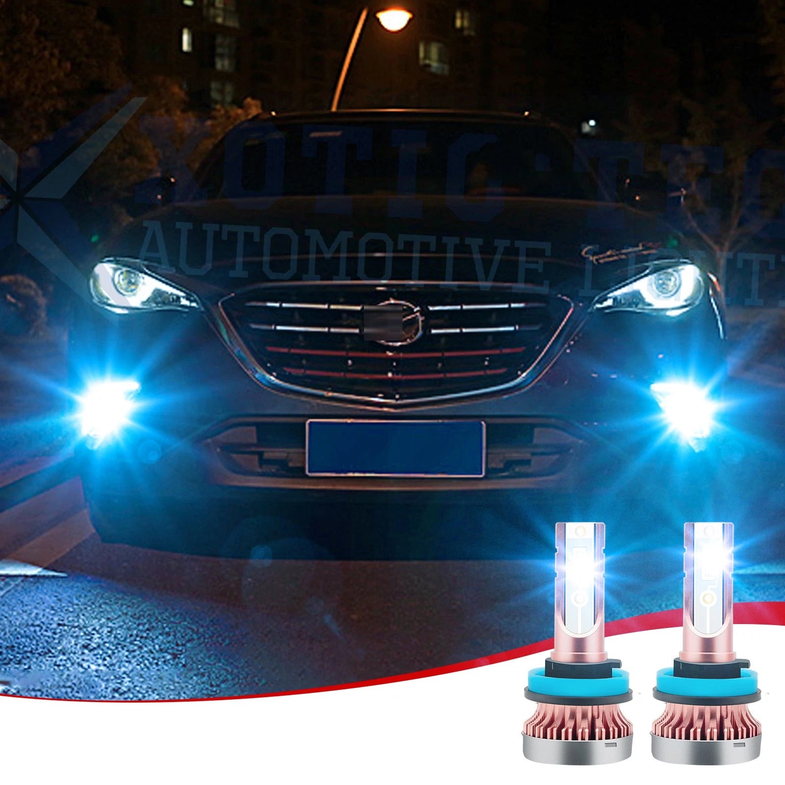 8000K Ice Blue H11/H8 LED DRL Bulbs Conversion Kit for Mazda (2010–2014)